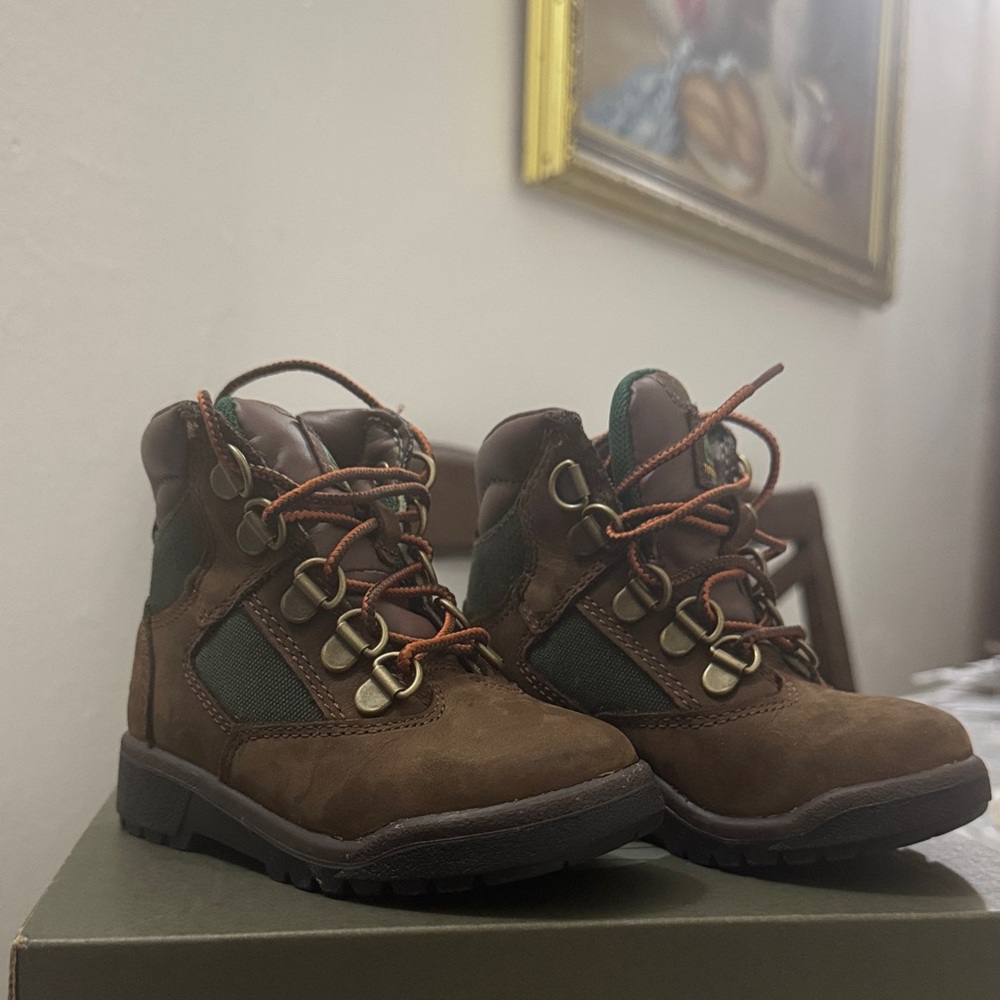 Timberland Kids Brown and Green Boots
